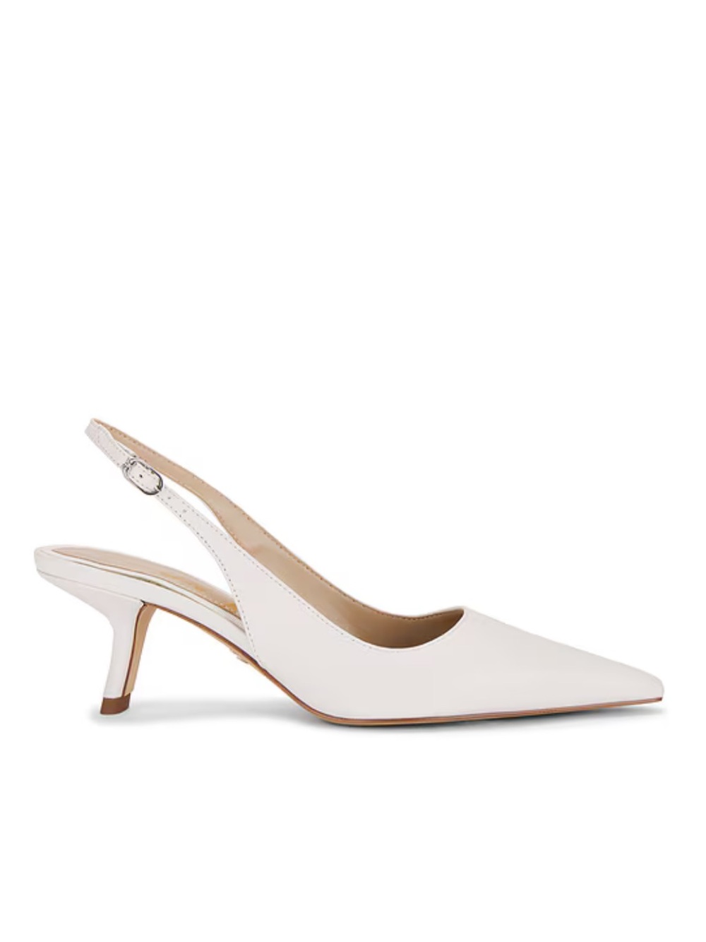 Sam Edelman Bianka Sling Bright White Slingbacks Kitten Heels shoes Revolve 9.5